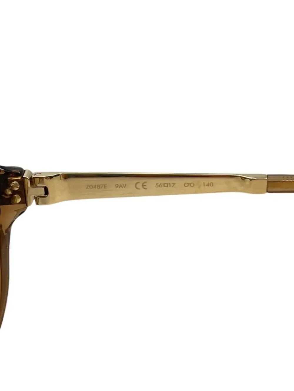 Louis Vuitton Sunglasses Petit Spucson Cat Eye Logo Lame Black Brown Gold